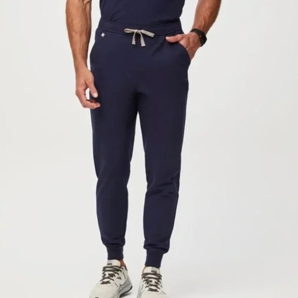 FIGS Tansen Jogger Scrub Pants Men’s Navy Blue Medical Workwear size large - Picture 1 of 7